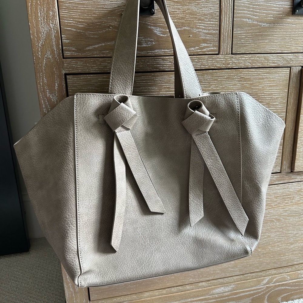 Anthropologie handbag - handles 8” / bag 20” wide